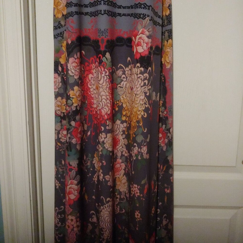 Johnny Was Maxi Sleeveless Floral Resort Beachy Mature Attractive Sexy Dress XS - Picture 7 of 14